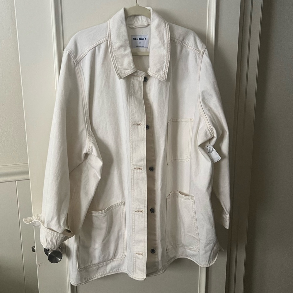 Old navy white denim jacket
